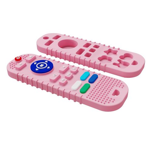 Baby Teething Toys, TV Remote Control Shape Teether Toy for 6+ Months Babies Silicone Sensory BPA Free Soft Baby Chewing Molar Toy