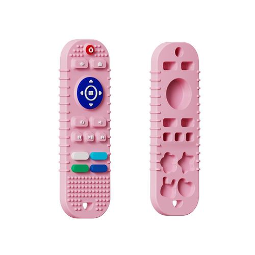 Baby Teething Toys, TV Remote Control Shape Teether Toy for 6+ Months Babies Silicone Sensory BPA Free Soft Baby Chewing Molar Toy