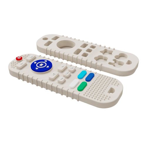 Baby Teething Toys, TV Remote Control Shape Teether Toy for 6+ Months Babies Silicone Sensory BPA Free Soft Baby Chewing Molar Toy