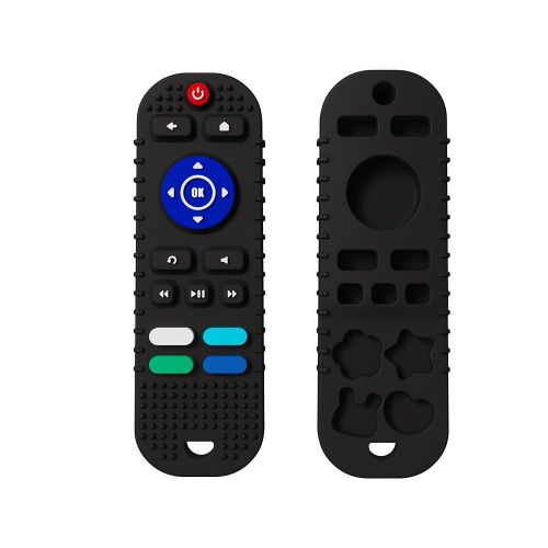 Baby Teething Toys, TV Remote Control Shape Teether Toy for 6+ Months Babies Silicone Sensory BPA Free Soft Baby Chewing Molar Toy