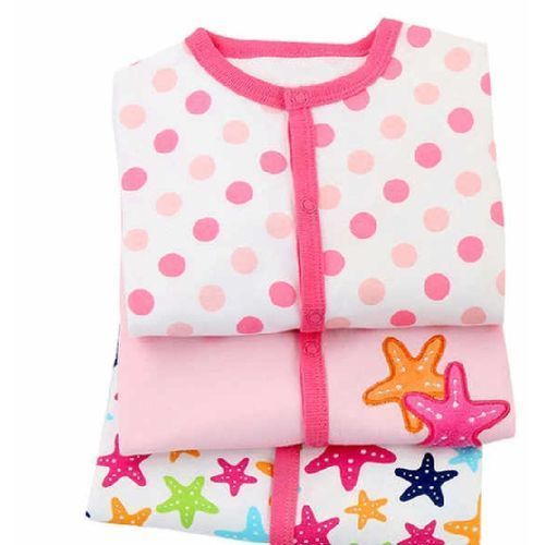 Baby & Mommy 3Pack Cotton Girl Overalls - Multi Colored