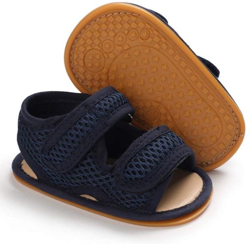 Blue Baby Boys Girls Sandals Outdoor Beach Anti-Slip Rubber Soft Sole Newborn Toddler First Walker Shoes