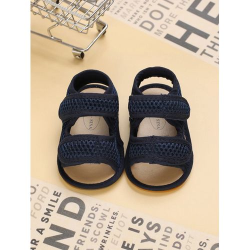 Blue Baby Boys Girls Sandals Outdoor Beach Anti-Slip Rubber Soft Sole Newborn Toddler First Walker Shoes