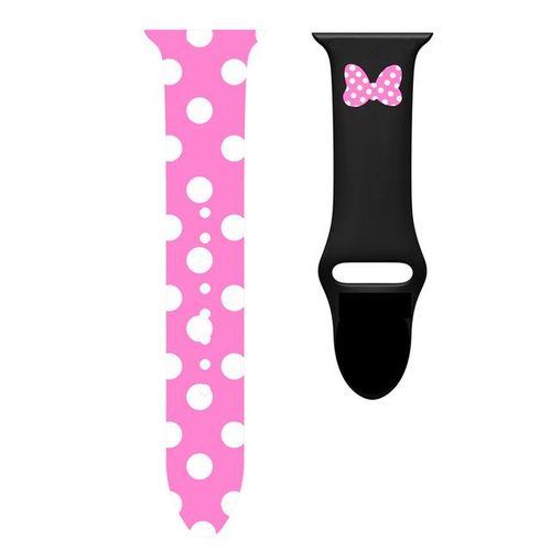 Silicone Band For Watch Series 6 5 4 3 2 1 Cartoon Mouse Frame Case For Iwatch 44mm 40mm 38mm 42mm Minnie Wristband Strap