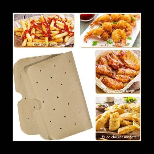 Disposable Air Fryer Parchment Paper, 100 PCS Perforated Rec