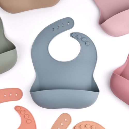 Customize Food Grade Silicone Feeding Baby Bibs Washable Silicone Bib For Baby