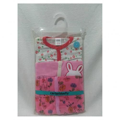 Other 3 Pcs New Born  Sleeping Suits  - Multicolour