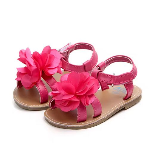 Toddler Red Baby Girls Sandals,Girls Sunflower Sandals Light Princess Shoes,Toddler Little Girl's Flowers Sandals Baby Lighted Soft-Soled Shoes