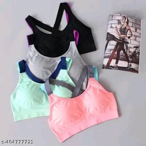 Sexy Women's & Girl's Padded Full Coverage Sports Bra for Gym Medium