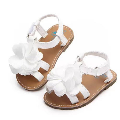 Toddler White Baby Girls Sandals,Girls Sunflower Sandals Light Princess Shoes,Toddler Little Girl's Flowers Sandals Baby Lighted Soft-Soled Shoes