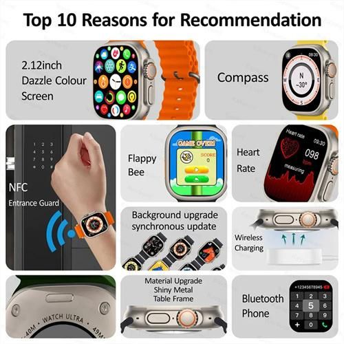 S800 Ultra Bluetooth Calling Smart Watch For IOS Android