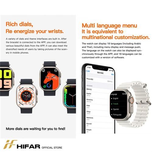 S800 Ultra Bluetooth Calling Smart Watch For IOS Android