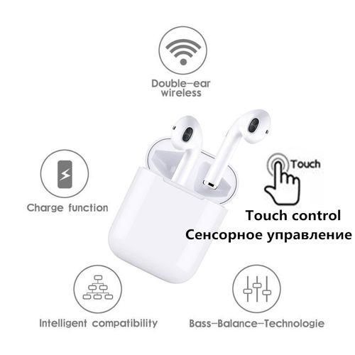 I12 Bluetooth 5.0 Touch Control Wireless Headphones