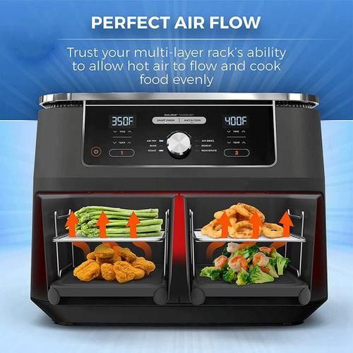 Air Fryer Rack for Double Basket Air Fryers, Air Fryer Accessories Dehydrator Rack Compatible for Ninja Foodi DZ201401