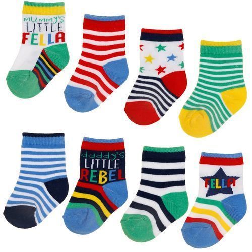 3pcs Baby Socks in different design - Multi-color