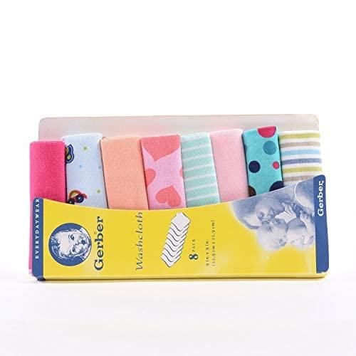 8pcs Small Soft Cotton Newborn Napkin Wash Cloth Face Towels -(Multicolour)