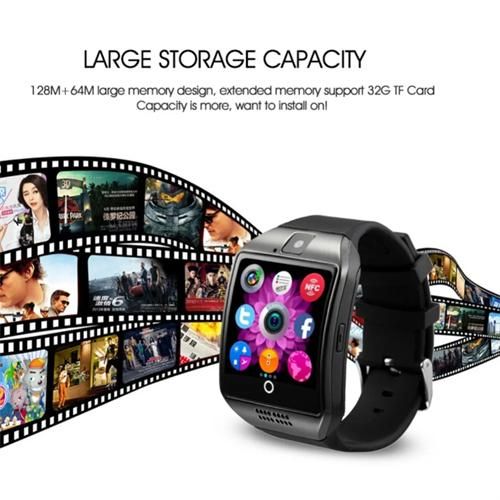 Full Touch HD Display Smart Watch Touch Screen Q18 Bluetooth Smart Watch with Camera/SIM Card Slot