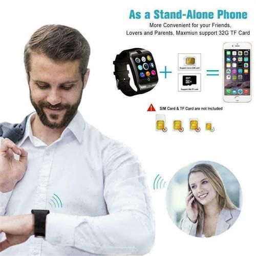 Full Touch HD Display Smart Watch Touch Screen Q18 Bluetooth Smart Watch with Camera/SIM Card Slot