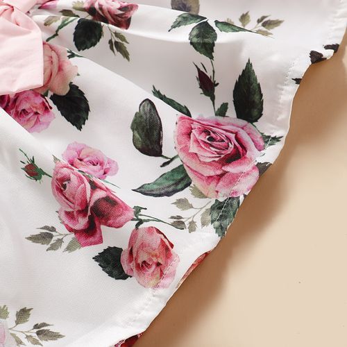 Toddler Baby Girls Outfit Rose Floral Bow Tank Tops + Shorts + Headband