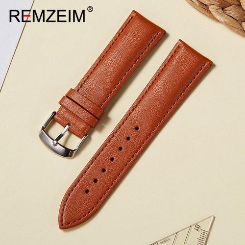Genuine Leather Watchbands 16mm 18mm 20mm 22mm Watch Accessories Women Pink Red White Wrist Belt Bracelet Straps