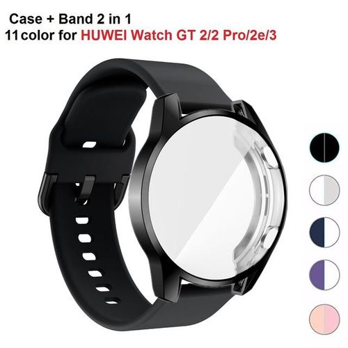 2in1 Strap Case For Huawei Watch Gt Runner Gt3 Gt2 Pro 2e Protector Cover Silicone Smartwatch Bracelet Tpu Bumper Combination