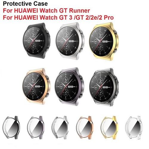 2in1 Strap Case For Huawei Watch Gt Runner Gt3 Gt2 Pro 2e Protector Cover Silicone Smartwatch Bracelet Tpu Bumper Combination