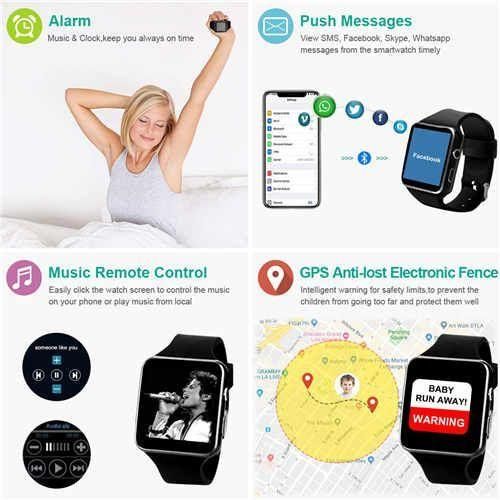 Curved Screen Smart Watch SIM Card Camera Video Fitness