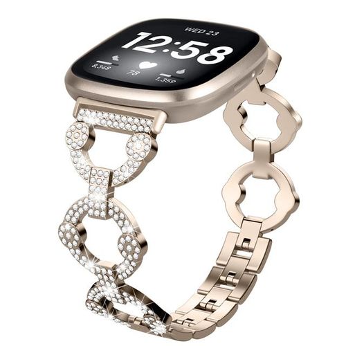 Stainless Steel Band For Fitbit Sense Sense 2 Watchband O-Shape Metal Strap For Fitbit Versa 3 Versa 4 Accessories