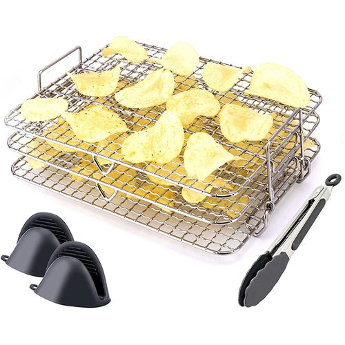 Air Fryer Rack for Foodi Grill XL Air Fryer, Multi-Layer Deh