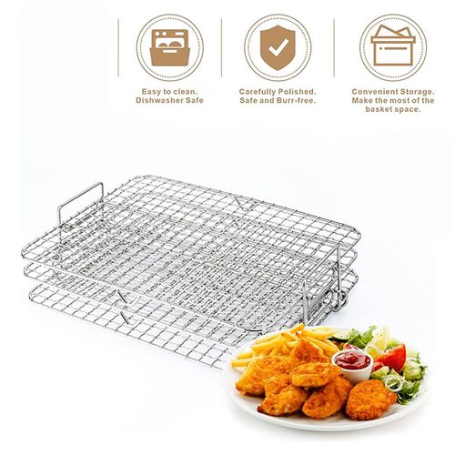 Air Fryer Rack for Foodi Grill XL Air Fryer, Multi-Layer Deh