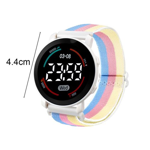 Kids LED Digital Watch Round Dial Waterproof Sports