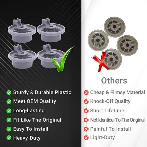915 Generation 4Pack 165314 Dishwasher Lower Rack Wheel Repment Part Fit for & Dishwashers-Reps 420198 AP2802428