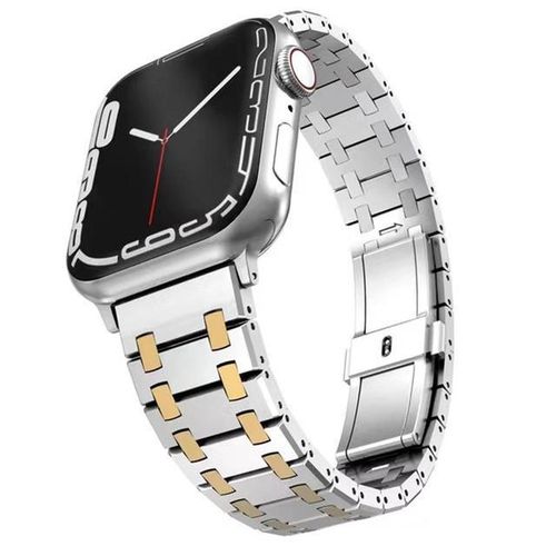 Luxury Ap Royal Oak Stainless Steel Watch Strap For Watch Series 4 5 6 7 8 Se Ultra Metal Wrist Band For Iwatch