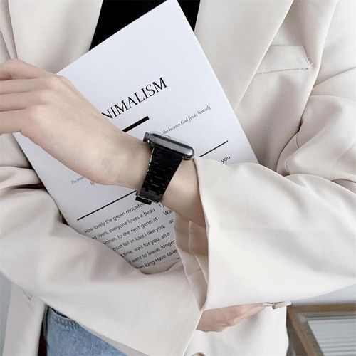 Luxury Ap Royal Oak Stainless Steel Watch Strap For Watch Series 4 5 6 7 8 Se Ultra Metal Wrist Band For Iwatch