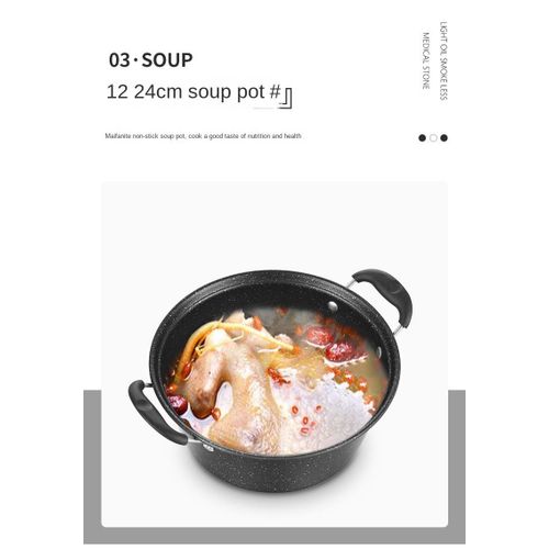 Three-piece pot set thickened pan gift box