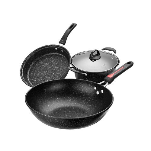 Three-piece pot set thickened pan gift box