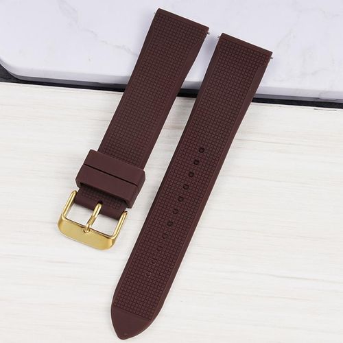 Universal Quick Release Silicone Strap for omega Seiko Casio Series Watchband Accessories Replacement 18/20/22/24mm black brown