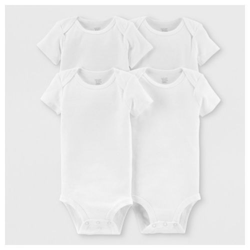 Other Set of Five Baby Body Suits: White
