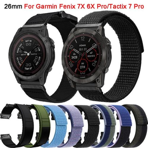 26mm Nylon Quick Release Strap Wristband For Garmin Tactix 7 Pro/fenix 7x 6x Pro 5x Plus Delta 3 3hr Smart Watch Bracelet