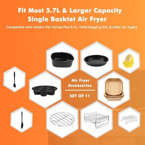 Square Air Fryer Accessories, for Instant Vortex Plus, 6.4L,