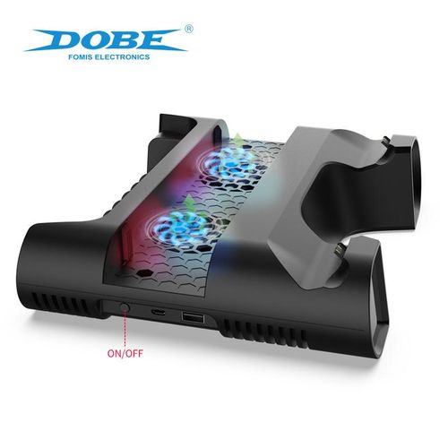 PS4 Stand Cooling Fan Station for 4/ /Pro with Dual Controller EXT Port Charger Dock Station and 10 Game Slots