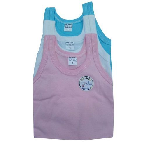 My Baby Baby-Kids 3pc Vests - Blue, White,Pink