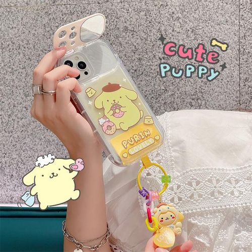 Kawaii Hello Kitty Kuromi Cinnamoroll Phone Case For Iphone 14 13 12 11 Pro Max Xr Xs Max Shockproof Cover With 3d Doll Pendant
