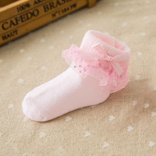Baby Girl Toddlers Socks Combed Cotton Ankle Socks -White