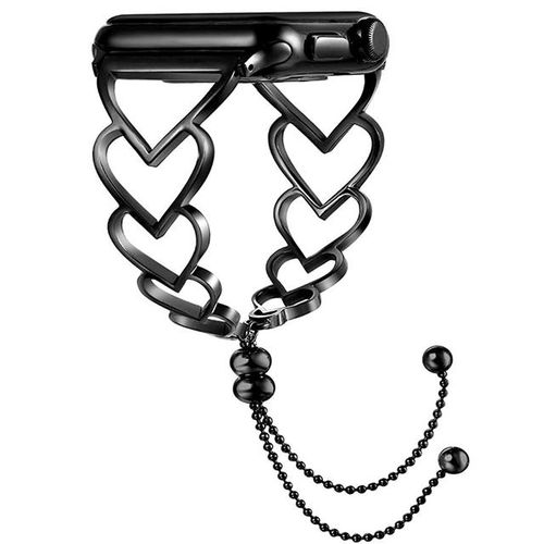 Heart Stainless Steel Strap For Watch Band Se 6 5 4 Iwatch Series 6 3 Bands 44/38mm Women's Jewelry Belt Bracelet Fhx-13bd