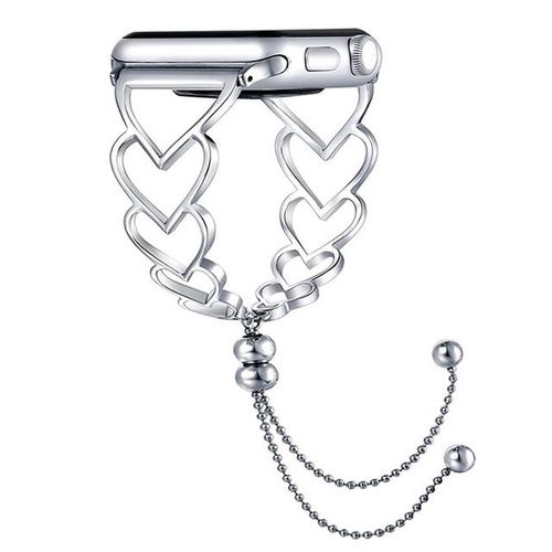 Heart Stainless Steel Strap For Watch Band Se 6 5 4 Iwatch Series 6 3 Bands 44/38mm Women's Jewelry Belt Bracelet Fhx-13bd