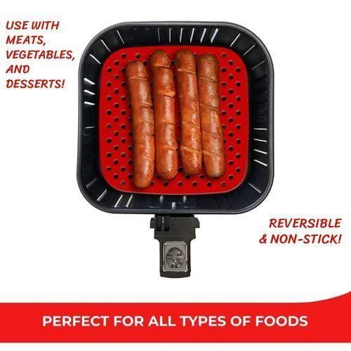 2 Pack Reusable Air Fryer Liners , Square, NonStick