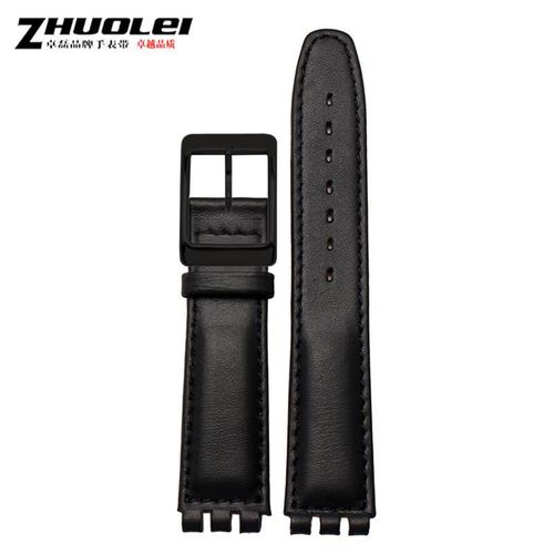 Genuine leather watch strap For SWATCH YCS YAS YGS IRONY Soft cowhide watchband 17mm 19mm men women Folding buckle bracelet band