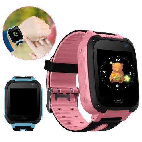T8 Children Kids Waterproof Location Tracker Camera Smart Phone Wrist WatchBlue