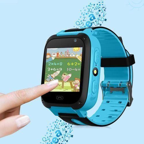 T8 Children Kids Waterproof Location Tracker Camera Smart Phone Wrist WatchBlue
